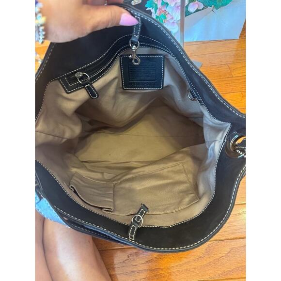 COACH SIGNATURE bROWN SHOULDER BAG TOTE PURSE 2156 (100 - Picture 8 of 12